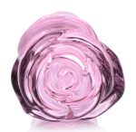 Pink Rose Glass Anal Plug - Small - Image 7