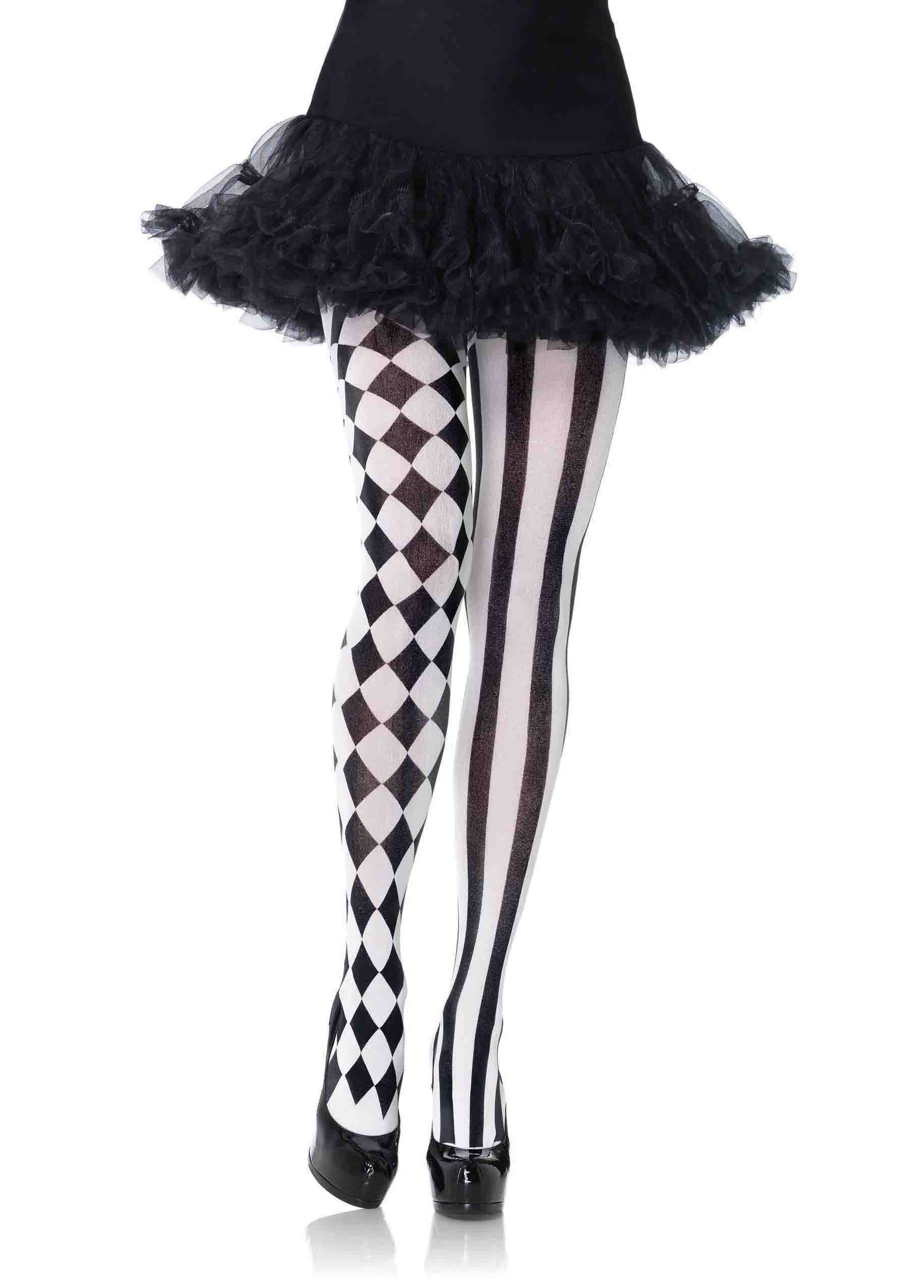 stKwmFUDTPi1AZZ4m4Kj08meFDr8Srls Harlequin Pantyhose - Black/white - Image 1