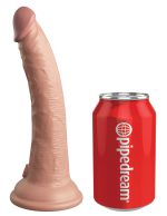 King Cock Elite 7 Inch Vibrating Silicone Dual Density Cock With Remote - Light - Image 3