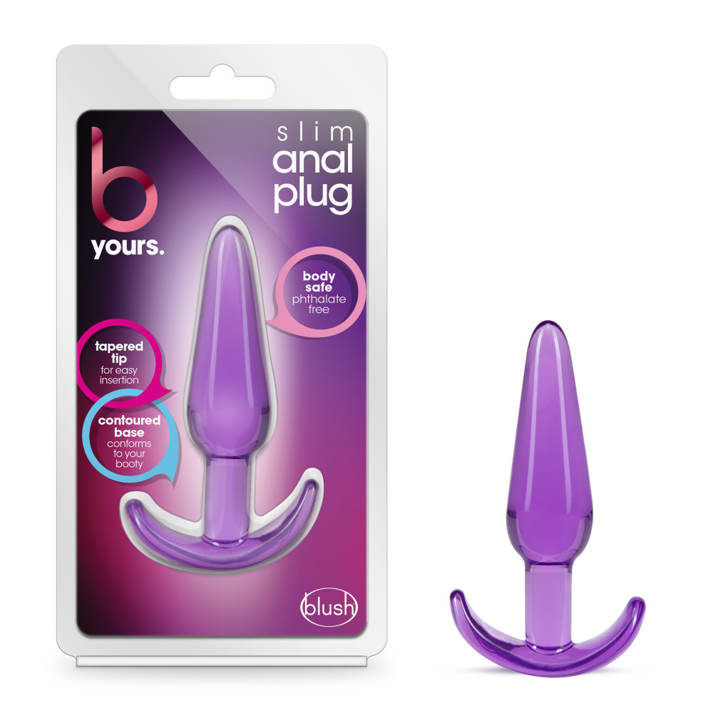 wtP0qkhtLch55qbblKDPKzTL278gtyQf B Yours - Slim Anal Plug - Purple - Image 1