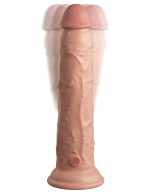 King Cock Elite 9 Inch Vibrating Silicone Dual Density Cock With Remote - Light - Image 6