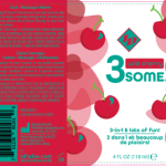3some 3-in-1 Lubricant - Wild Cherry - 4 Fl. Oz.