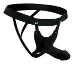 Hollow Silicone Dildo Strap-on - Black - Image 2